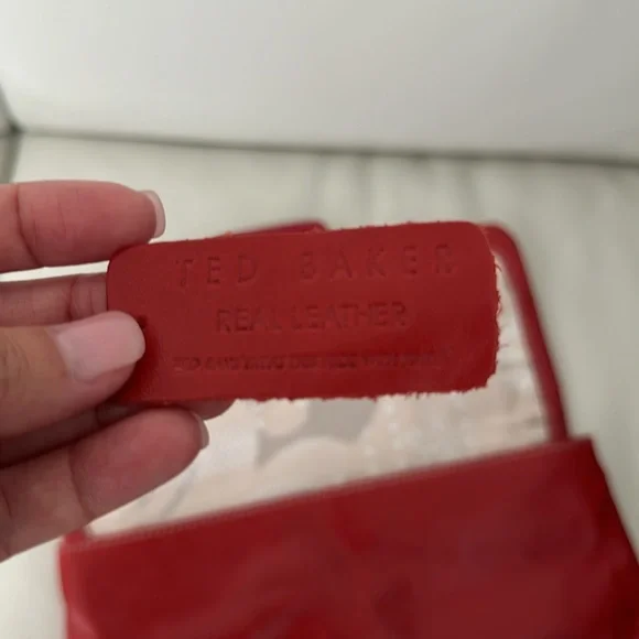 Ted Baker red leather clutch - Picture 6 of 7
